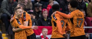 Jan 28th 2017 - Liverpool, UK - LIVERPOOL V WOLVERHAMPTON - Liverpool Wolverhampton Weimann goal  in the FA Cup PIcture by Ian Hodgson/Daily Mail
