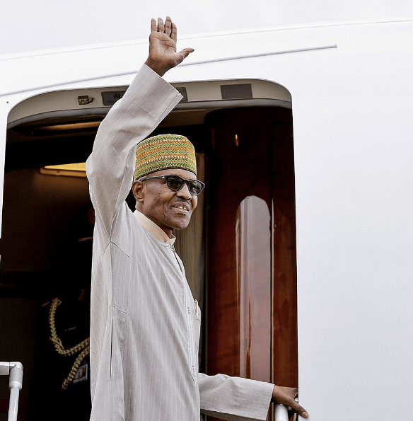 Buhari-departs