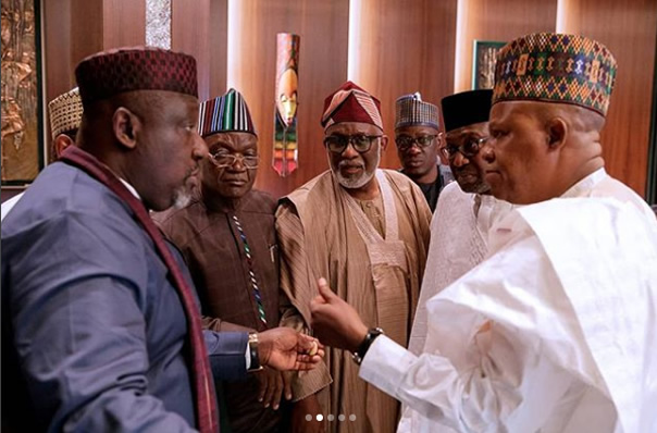 apc-govs-keep-mum-after-meeting-with-buhari