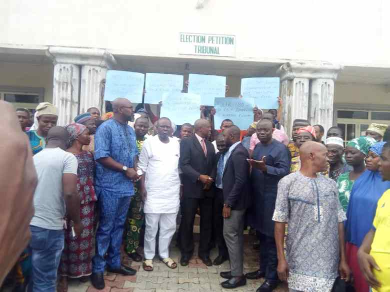 pdp protest in osun tribunal