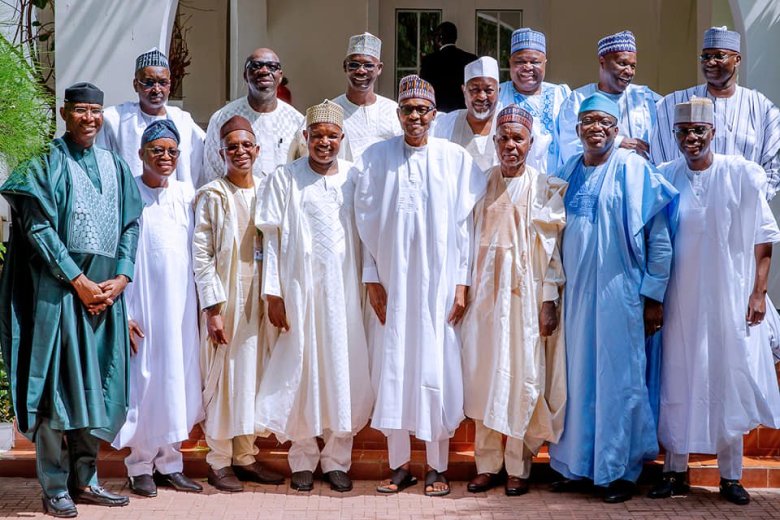 Buhari-Hosts-APC-Governors-in-Daura
